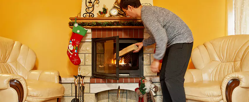 Rusted Metal Fireplace Restoration in Sanger, California